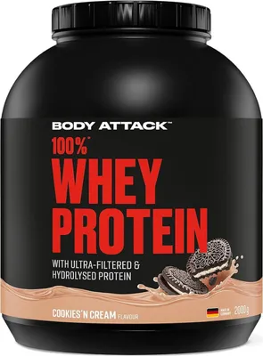 Produktbild von Body Attack 100% Whey- 2 kg Cookies n Cream
