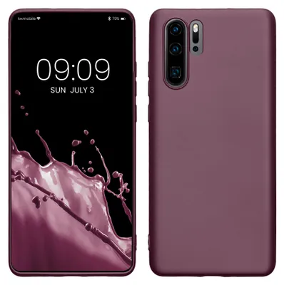 Produktbild von kwmobile Handyhülle für Huawei P30 Pro Hülle - Silikon Case metallisch schimmernd - Schutzhülle Cover - Metallic Lavendel