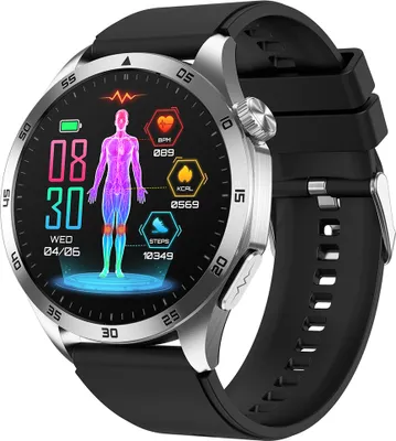 Produktbild von Smartwatch, 1,43-Zoll-High-Clear-Bildschirm, Sportgesundheitsueberwachung, Schlafueberwachungsuhr, IP68 wasserdicht, BT5.2 S0S-Notruffunktion, lange Nutzungsdauer, Multisportmodi fuer Maenner und Frauen, Gesundheitsueberwachungsuhr