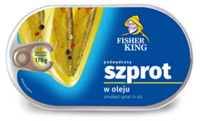 Zdjęcie produktu dla Szprot podwędzany w oleju 170g Fisherking