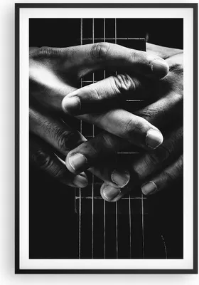 Produktbild von Gerahmtes Poster - Schwarzer Rahmen - Gitarre Musiker Musik - 61x91,5 cm - Wand Bild - Wanddeko - Wandbilder - Kunstposter - Wandposter - Bilderrahmen - Bilder - Kunstdruck - P2BPA61x91-4960