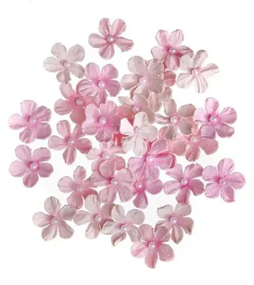 Immagine prodotto di Fiori di carta con perlina, 2 cm, 32 pezzi - Dalprint dpCraft