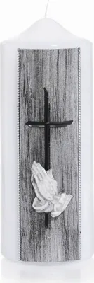 Produktbild von Trauerkerze Nr. 3, 200 x 80 mm, Ornament verziert