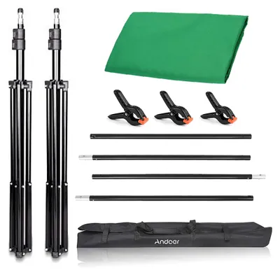 Produktbild von fotohintergrund-Set, Fotohintergrund-Kit, Porträtfotografie-Kulissen mit Ständer