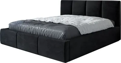 Produktbild von Polsterbett ORIN 180x200 mit Matratze und Bettkasten. Farbe: Schwarz.