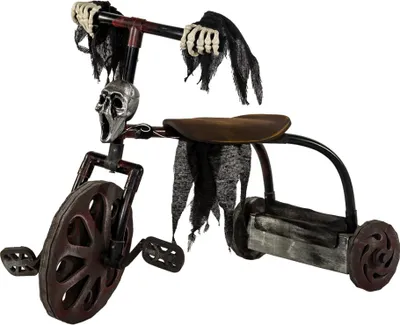 Produktbild von Verfluchtes Dreirad Halloween Deko mit Licht & Soundeffekt 58cm