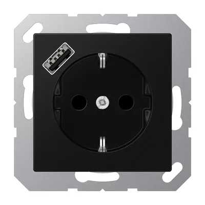 Obrázek produktu pro Zásuvka SCHUKO s USB typu A - Zásuvka A1520-18ASWM