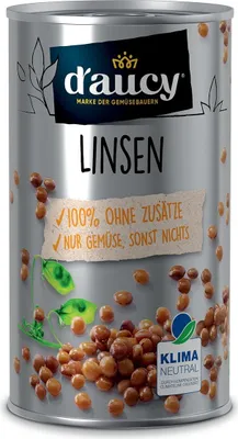 Produktbild von d'aucy Linsen – 285g Dose, Ohne Salz & Zucker, Ohne Konservierungsstoffe