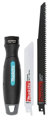 Produktbild von Makita Multitool Handgriff inkl. 2x Reciprosägeblätter mit Bit-Aufnahme 6x Schrauber-Bits - P-84866