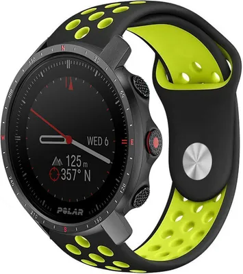 Produktbild von Strap-it Polar Grit X Pro Sportarmband (Schwarz/Gelb)