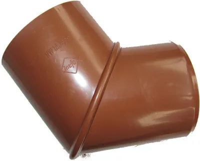 Produktbild von INEFA Regenrohrbogen 60 Grad für Fallrohr, PVC DN85 / 85mm Braun Verbindungsstück Dachrinnenzubehör, einfache Montage,  Germany