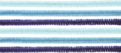 Produktbild von Biegeplüsch Pfeifenputzer Mix blau Ø 0,8 x 50 cm 10 Stück