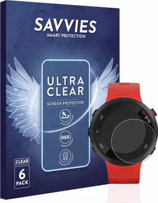 Produktbild von 6x Für Garmin Forerunner 45 Schutzfolie Savvies Displayschutz Display Schutz Folie Klar Transparent