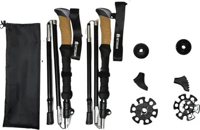 Produktbild von Faltbare Wander- und Trekkingstöcke Set von 2 - Ideal für Bergsteigen und Outdoor-Abenteuer