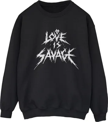 Produktbild von Disney - "Love Is Savage" Sweatshirt für Damen BI42356 (M) (Schwarz)