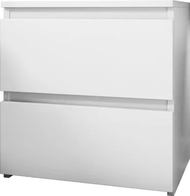 Produktbild von MIRJAN24 Nachttisch  Malwa M2, Stilvoll Nachtkonsole mit 2 Schubladen, Schlafzimmer, Modern Kollektion (Weiß)