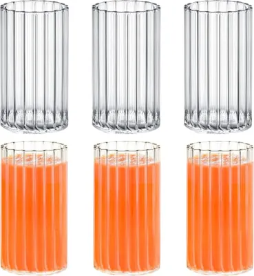Produktbild von Wilmax Geriffeltes Glas 250 ml 6er Set WL-888624/A6