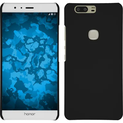 Produktbild von PhoneNatic Case kompatibel mit Huawei Honor V8 - Hülle schwarz gummiert Hard-case + 2 Schutzfolien