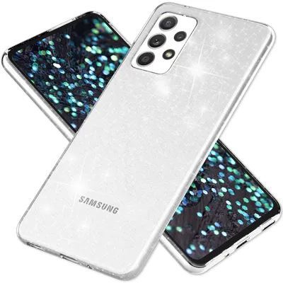 Zdjęcie produktu dla Dla Samsung Galaxy A33 - przezroczyste etui z brokatem i diamentowym silikonem do ochrony telefonu komórkowego