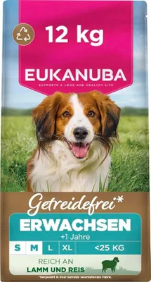 Produktbild von Eukanuba Grain Free Adult Small & Medium mit Lamm