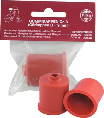 Produktbild von Gärkappen Gr. 3 Gummikappen Bohrung = 9 mm