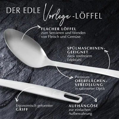 Immagine prodotto di Stanley Rogers Cucchiaio da cucina in acciaio inox, lavabile in lavastoviglie, 31,5 cm