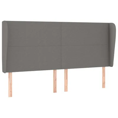 Produktbild von vidaXL Kopfteil mit Ohren Dunkelgrau 183x23x118/128 cm Stoff