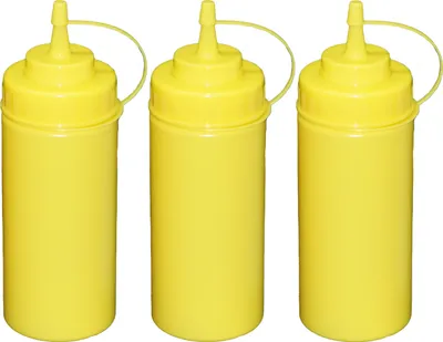 Immagine prodotto di 3 flaconi gialli da 0,49 litri dosatore flacone dispensatore flacone per medicazione