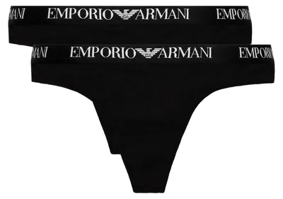 Obrázok produktu pre 2-pack EMPORIO ARMANI dámske tangá Tanga, farba:čierna, položka:-MC005 black, veľkosť:M