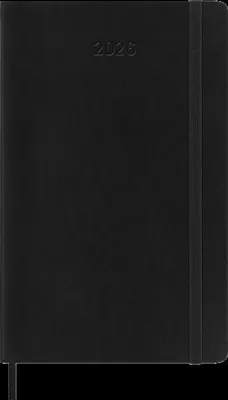 Obrázok produktu pre Moleskine 12-mesačný poznámkový kalendár 2026, L/A5, 1 mesiac = 2 strany, linajkované strany, mäkká obálka, čierna