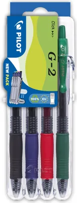 Image de PILOT 551652 PILOT Stylo à encre gel G2 07 Set2Go, étui de 4 pièces