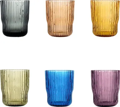 Immagine prodotto di H&H set 6 bicchieri Lyric assortiti cl 28