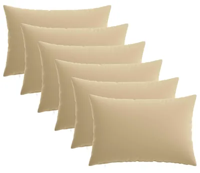 Obrázek produktu pro vidaXL Povlak na polštář, 6 kusů, barva béžová, rozměry 30 x 50 cm, materiál: polyester