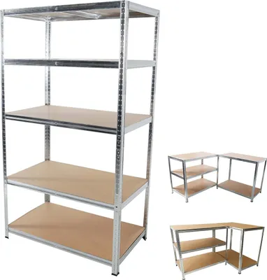 Produktbild von Linder Exclusiv Steckregal, Werkstattregal,Schwerlastregal, Lagerregal, Metallregal 180x100x60 cm