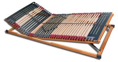 Produktbild von 7-Zonen Lattenrost Rhodos® KF, verstellbar im Kopf- und Fußteil, 44 Leisten, Querholme aus massivem Buchenholz, Mittelgurt, fertig montiert, , 100 x 200 cm