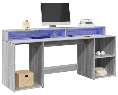 Produktbild von Schreibtisch – Arbeitsplatzmöbel – Computertisch – Laptop-Tisch – Homeoffice-Schreibtisch – Grau Sonoma – 200 x 55 x 91 cm