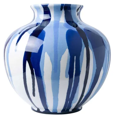 Image de Heinen Delfts Blauw – Vase sphérique – Collection Waterval, création de Jorrit Heinen