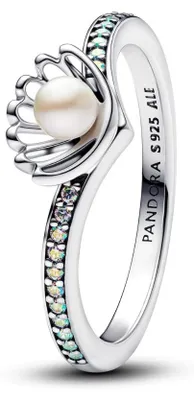 Produktbild von Pandora Disney Ring Prinzessin Arielle Muschel Perle 193654C01 Gr. 60