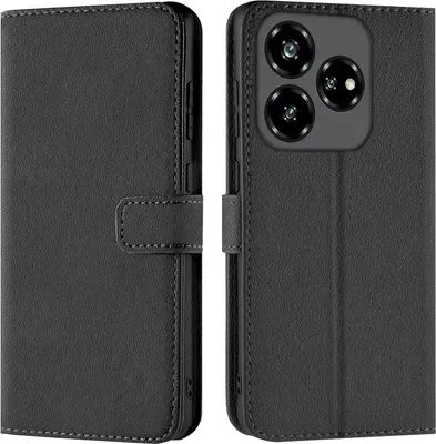 Produktbild von Conie Klapp Tasche für ZTE Blade V60 Vita Kartenfach Rundumschutz Hülle in Schwarz