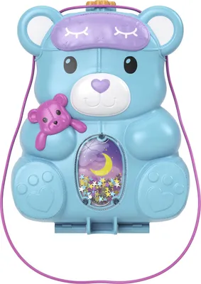 Immagine prodotto di Borsa per orsacchiotti Polly Pocket Sleepover, incl. 2 figure e accessori
