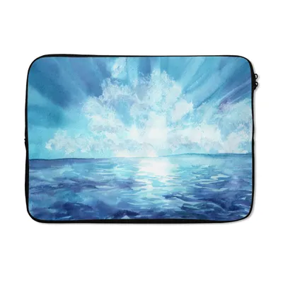 Produktbild von MuchoWow® Laptop Hülle 13 Zoll Meer - Himmel - Sonne Laptoptasche - Laptophülle - Sleeve - Rundumschutz