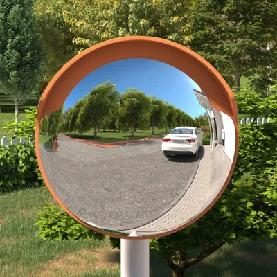 Immagine prodotto di vidaXL Specchio stradale convesso per esterni Arancione Ã30 cm Policarbonato