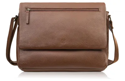 Produktbild von Herren Laptop-Umhängetasche aus braunem Leder Paolo Peruzzi IM-03-BR