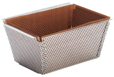 Image de Moule à gâteau DE BUYER en acier inoxydable perforé, rectangulaire, hauteur : 75 mm