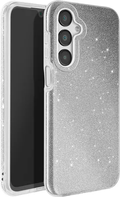 Produktbild von Avizar, Glitzerhülle für Samsung Galaxy A16 Stoßfest Funkelnd, Silber