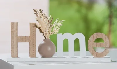 Produktbild von GILDE  Deko Aufsteller Schriftzug Home aus Holz, 30 x 11x 6cm