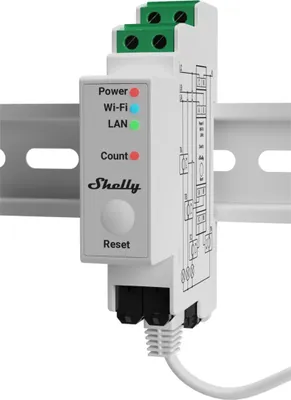 Produktbild von Shelly Pro 3EM, 3-fázový merač energie WLAN + LAN