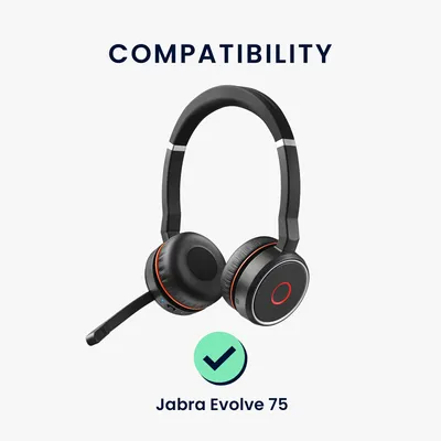 Produktbild von kwmobile 2x Ohrpolster kompatibel mit Jabra Evolve 2 75 Polster - Kopfhörer Polster aus Kunstleder für Over Ear Headphones