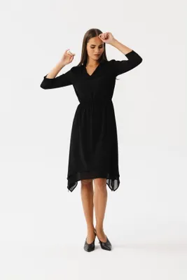 Zdjęcie produktu dla Stylove Damska asymetryczna sukienka Spumados S354 czarny S