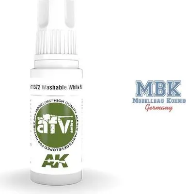 Produktbild von AK Interactive AK11372 - Washable White Paint 17ml